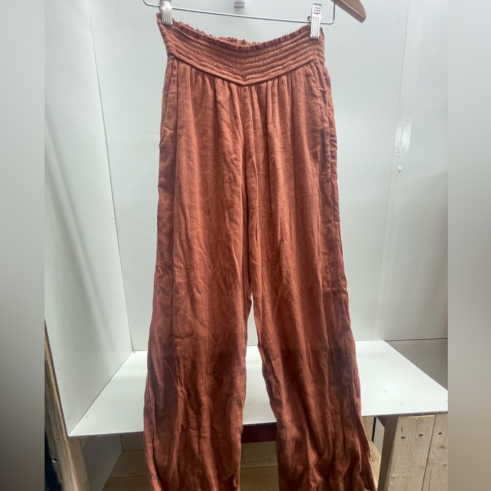 Abercrombie & Fitch Rust Wide Leg Pants